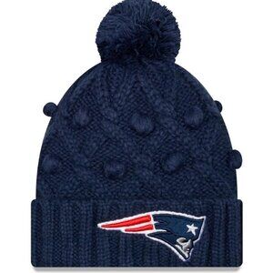 New Era Women's New England Patriots Toasty Cuffed Knit Beanie With Pom - OSFM
